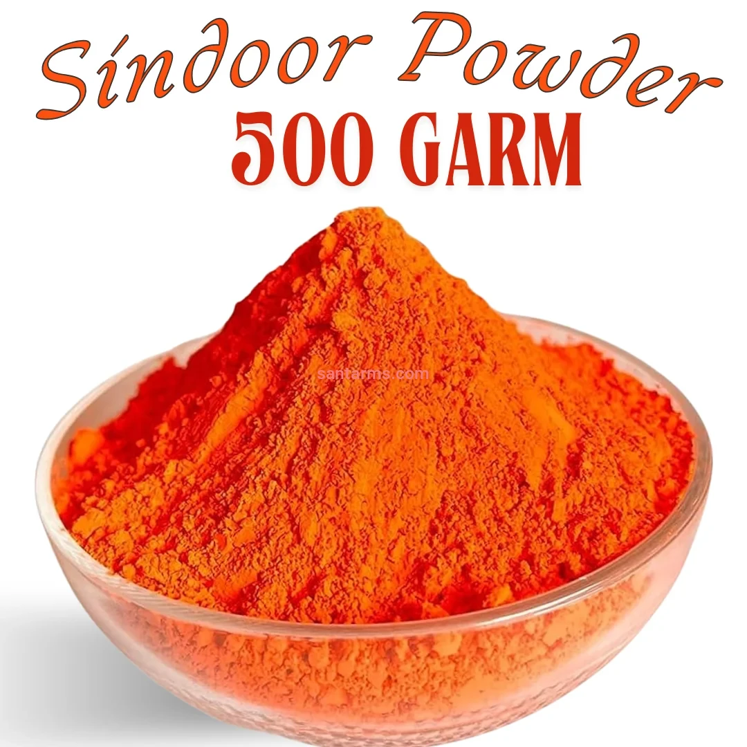 Santarms Natural Orange Organic Kumkum Sindoor Powder for Women Puja Tilak Suhaag Sindoor, No side Effects & No Hair Fall (500 gm, Pack of 1) Chhat Pooja