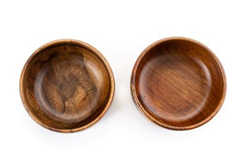 Santarms Wooden Bowls Or Pyaali, pyaali Set - Small Gift Items (Set of 2)