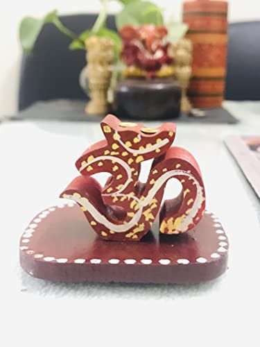 Santarms Om Agarbatti Stand | Wooden Incense Stick Holder Pooja Items For Home Mandir Décor