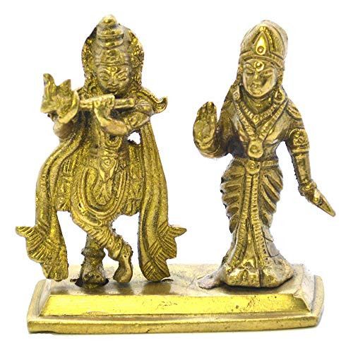 Santarms Brass Radha Krishna Statue