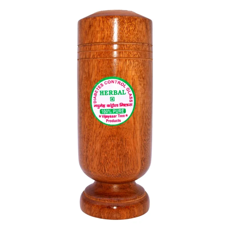 santarms Vijaysar Wooden Tumbler: Ayurvedic Solution for Diabetes, Joint Pains, and Blood Sugar Control No Side Effects | Pack of 1