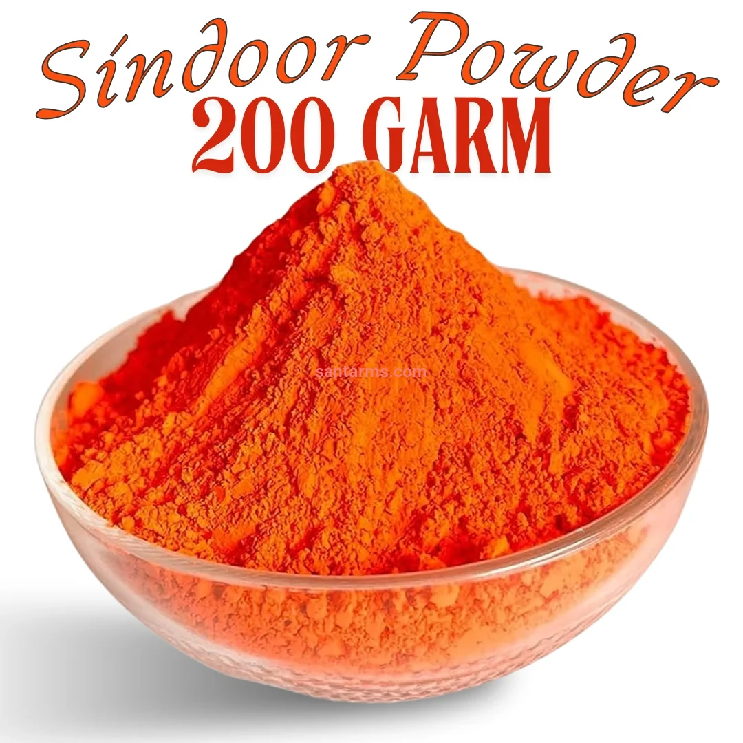 Santarms Natural Orange Organic Kumkum Sindoor Powder for Women Puja Tilak Suhaag Sindoor, No side Effects & No Hair Fall (200 gm, Pack of 1) Chhat Pooja