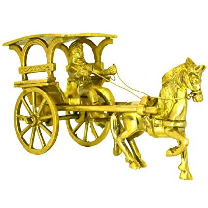 Santarms Horse Cart Brass Idol