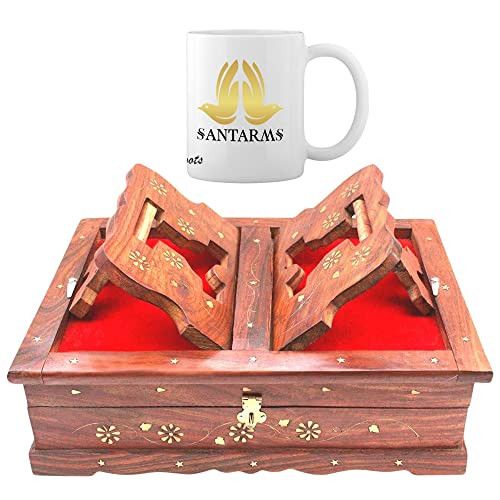 Santarms handmade quran box fordable wooden rehal holy books stand quran box stand | book stand for reading | rihal stand for quran | holy book stand for reading stand