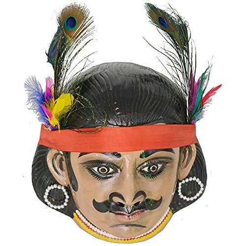 Santarms handicrafts Kirat purulia art of folk chhau dance face mask | best home d?cor wall decorative hanging showpiece bengal chau crafts - handmade product by chhau |