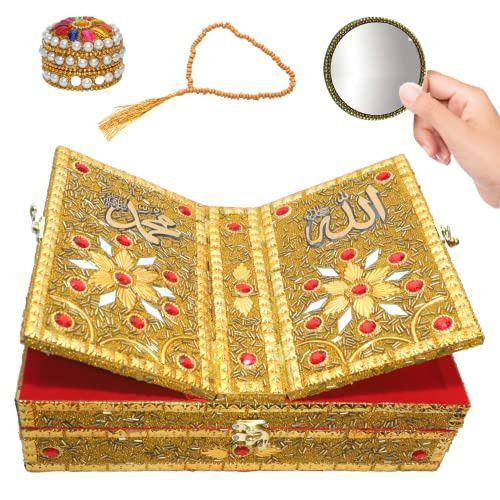 Santarms Holy Quran box with Rehal Stand - Free (kumkum box, tasbeeh and mirror)