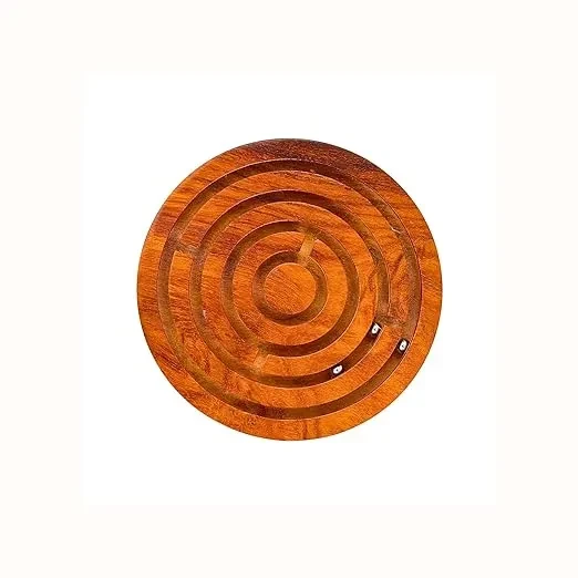 Santarms Vian Game Labyrinth, Ball-in-A-Maze Puzzles, Wooden Labyrinth Kid's Table Game for Kids (Small)