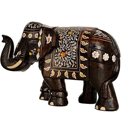 Santarms Beautiful Printed Natural Color Elephant Statue